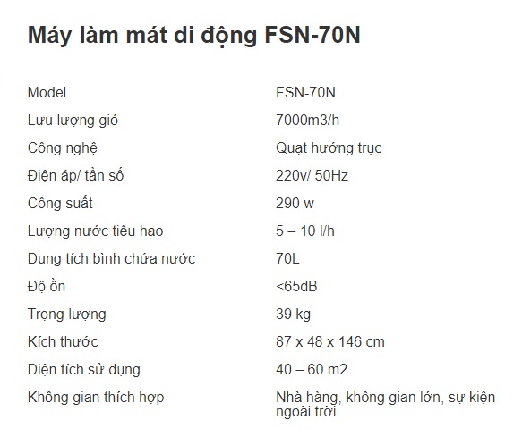 MÁY LÀM MÁT DI ĐỘNG FSN-70N