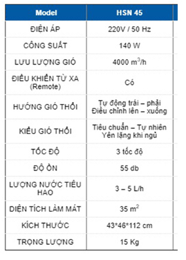 Máy làm mát HASAKI HSN 45