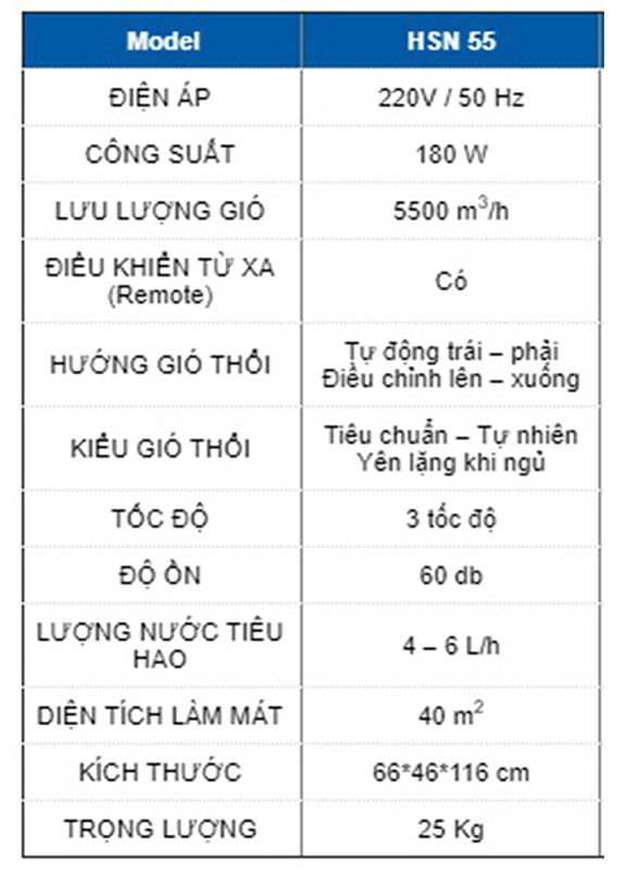 Máy làm mát HASAKI HSN 55
