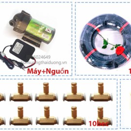 Bộ máy phun sương 10 béc 780k full phụ kiện