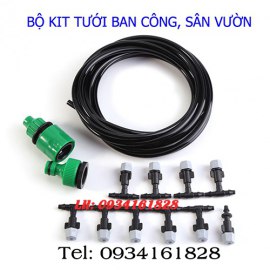 BỘ TƯỚI PHUN SƯƠNG LÀM MÁT 12 béc đơn xám