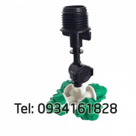 Đầu phun sương 4 hướng kèm van chốn nhỏ giọt
