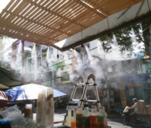 Máy phun sương quán cafe - Vị cứu tinh vào mùa hè